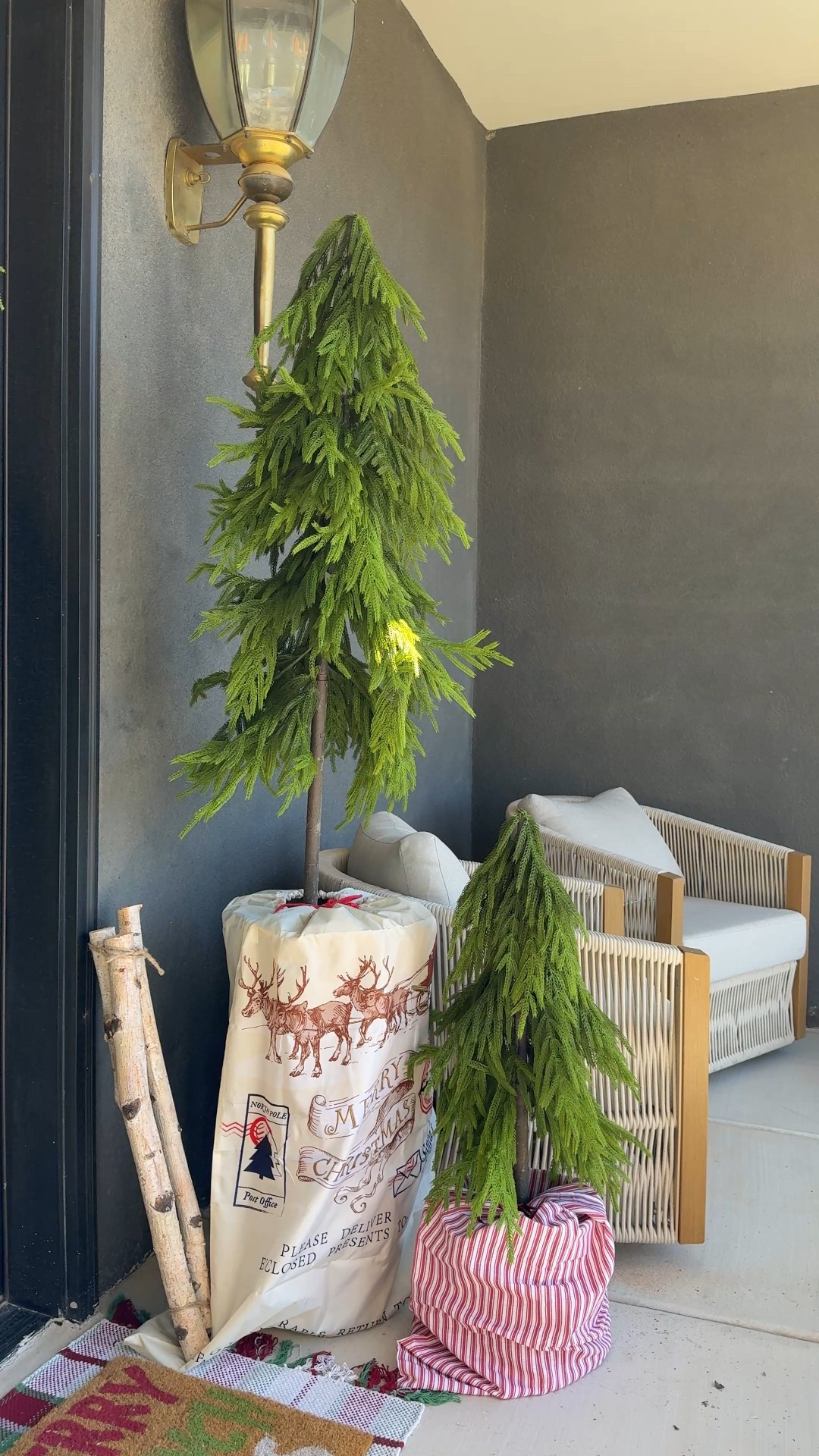 I used gift sacks to cover my existing planters for the season and the results came out better than I would have thought!

Definitely try this if you don’t want to purchase specific planters for the season! 

#LTKCyberWeek #LTKHoliday #LTKHome