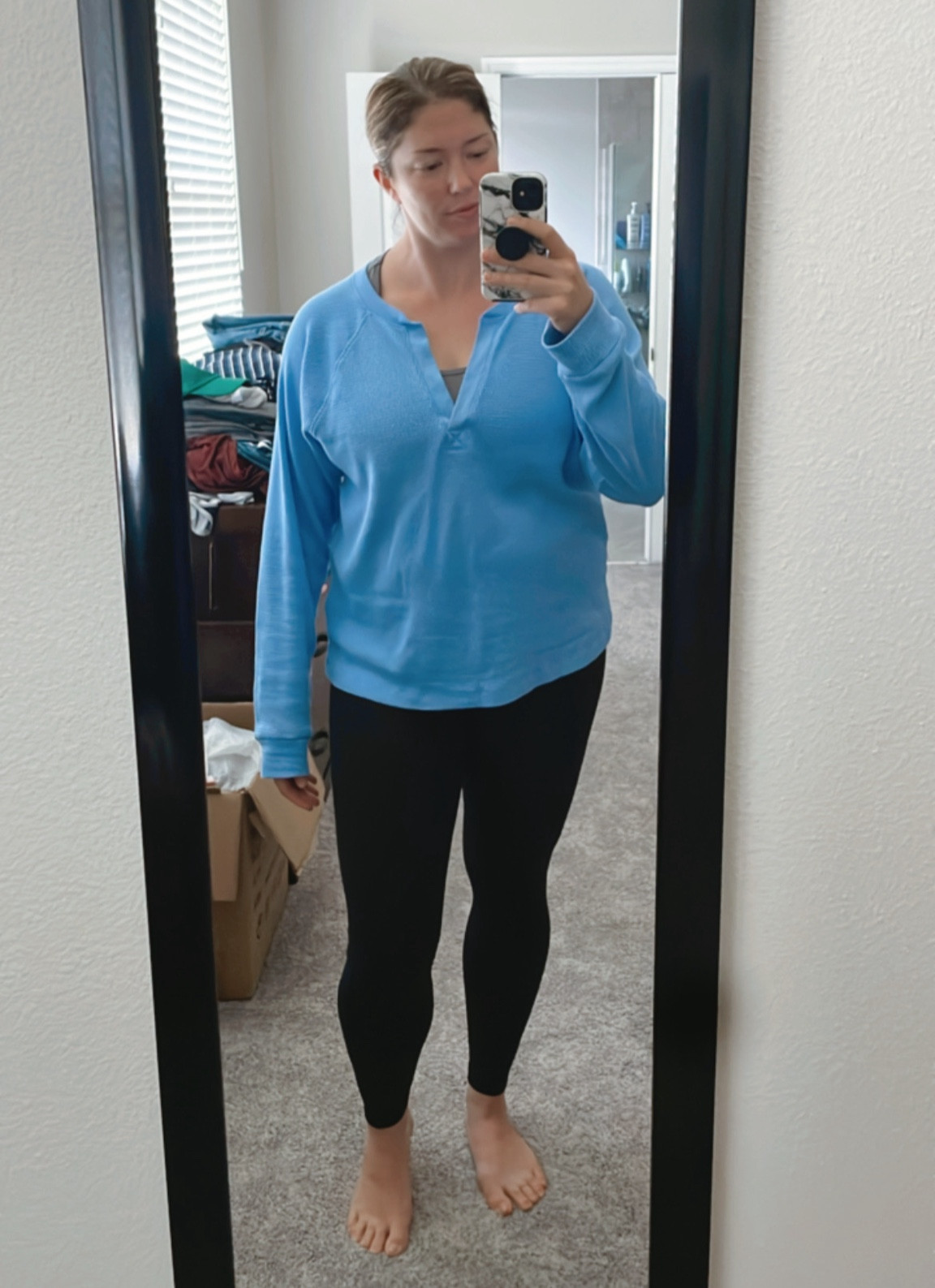 I’m obsessed with this top from GapBody. It is so soft and comfortable. Wearing a L  

#LTKstyletip #LTKfindsunder50 #LTKmidsize