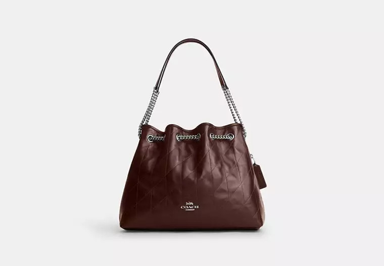 Coach Outlet Evelyn Shoulder Bag With Quilting - Brown, Size: Large | Coach Outlet US