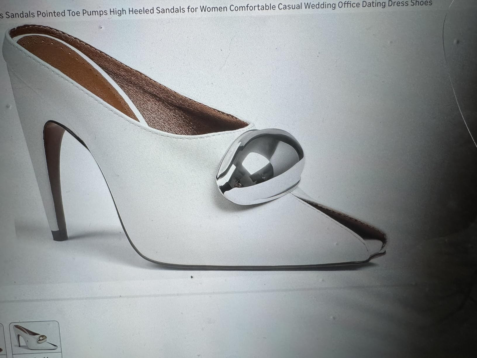 Oiamenne Stiletto Heels for Women Peep Toe Heeled Mules Sandals Pointed Toe Pumps High Heeled San... | Amazon (US)