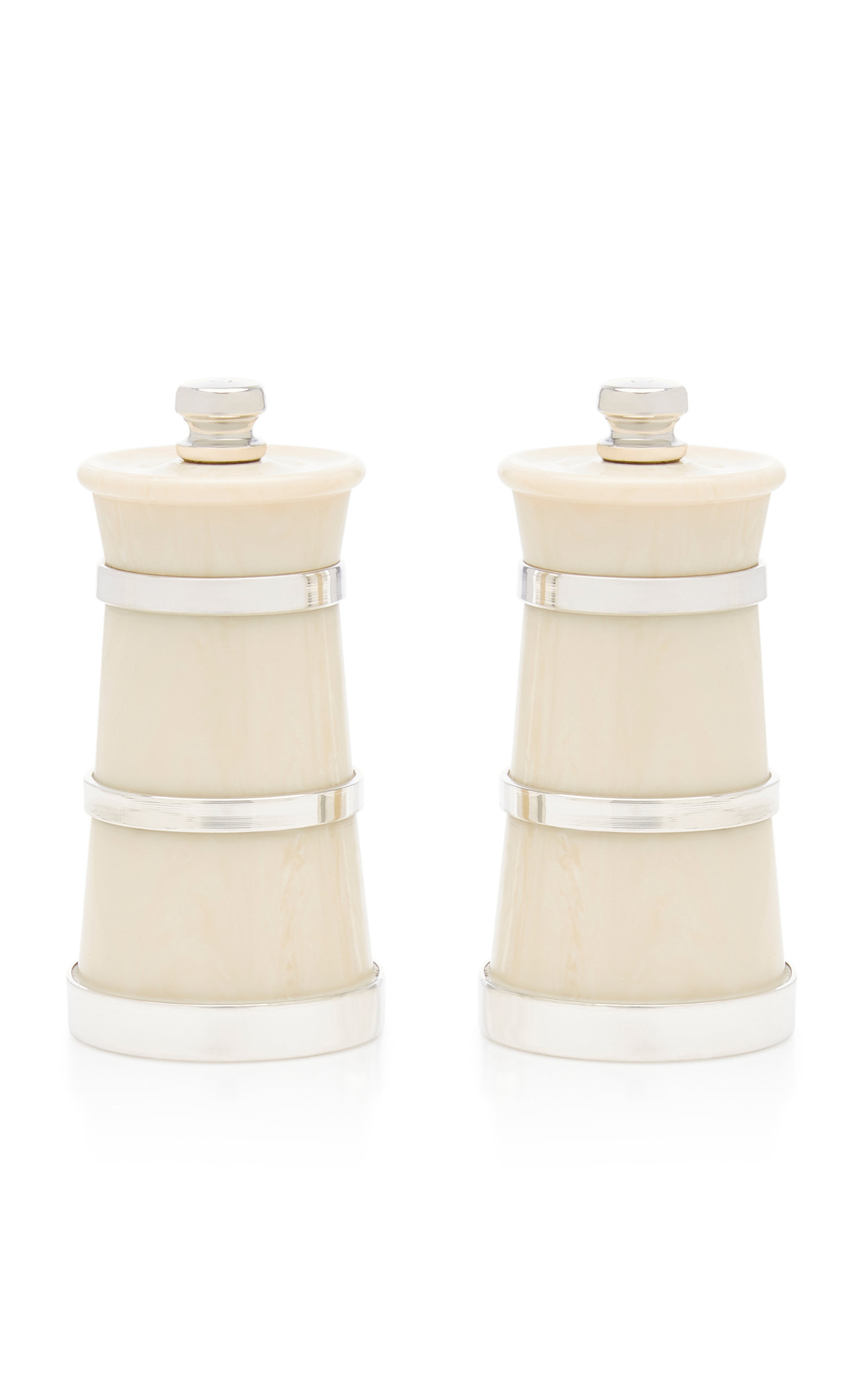 Ivory Silver Salt and Pepper Grinder Set | Moda Operandi (Global)