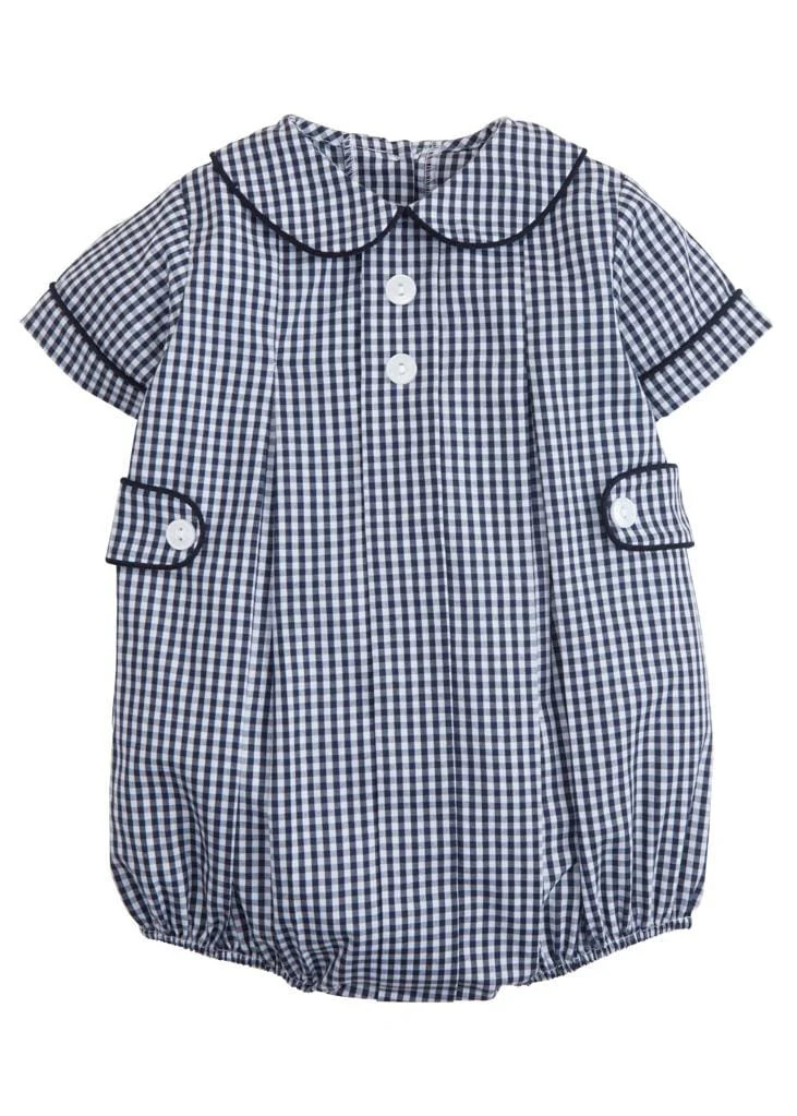 Nicholas Bubble - Navy Gingham | Little English