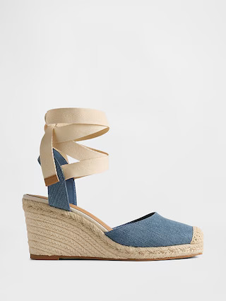 Denim Espadrille Wedge Sandals | Gap (US)