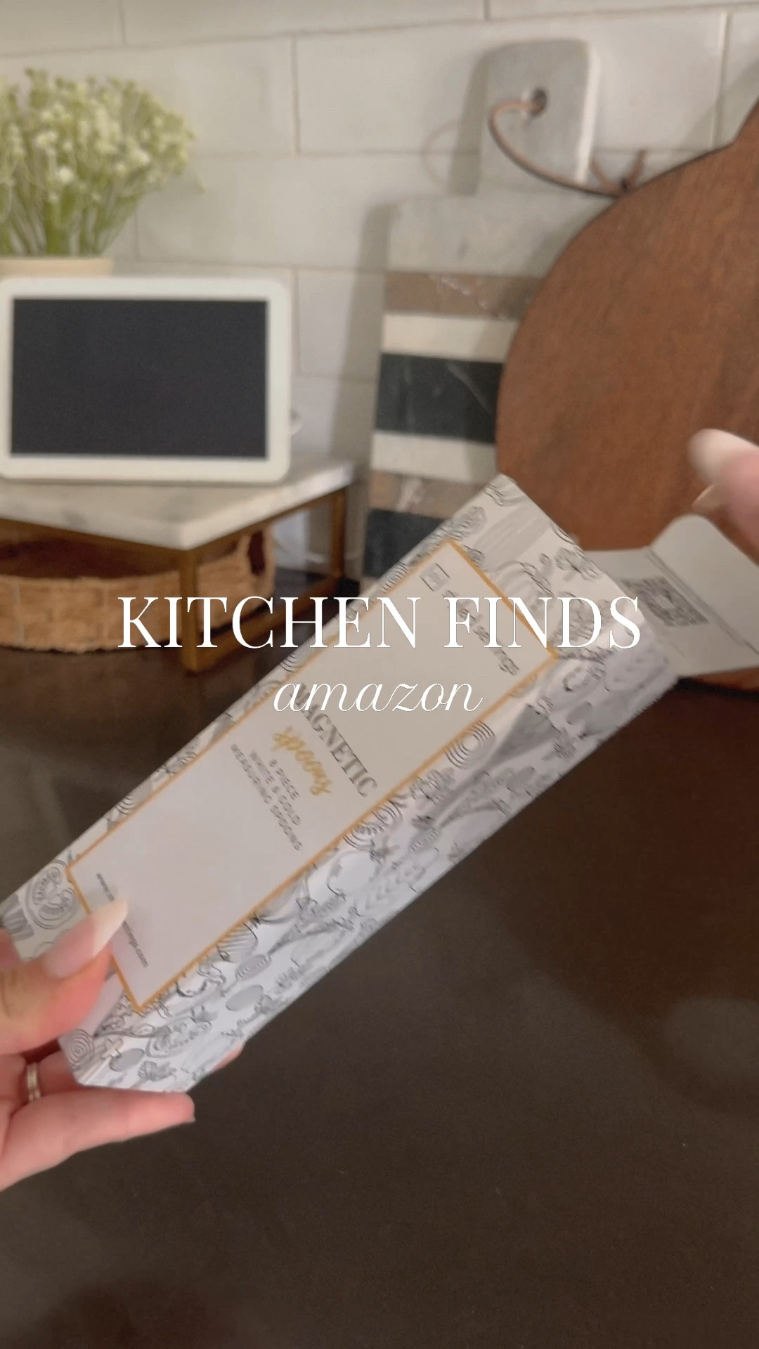 Amazon kitchen gadgets, microwave steamer, gold measuring spoons, utensil rest, cooking gadgets, Amazon home, electric salt and pepper grinder, under cabinet lights, manual chopper  

#LTKHome #LTKFindsUnder50