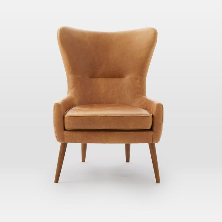 Erik Leather Wing Chair | West Elm (US)