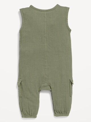Sleeveless Henley Pocket One-Piece Jumpsuit for Baby | Old Navy (US)
