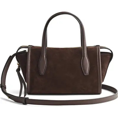Madewell Lexington Suede Crossbody Bag in Dark Carob at Nordstrom | Nordstrom