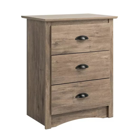 Salt Spring 3 Drawer Tall Nightstand Drifted - Prepac | Target