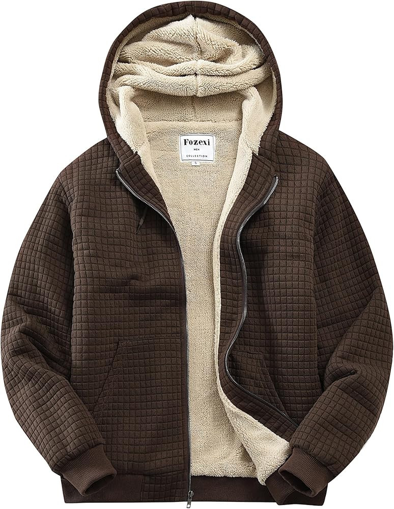 Men's Fleece Heavyweight Full Zip Hoodie Sweatshirt Jacket Hooded for Men | Amazon (US)