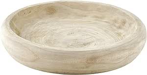 Santa Barbara Design Studio Wood Serving Bowl, Hand Carved Paulownia Wood Fruit Bowl/Wood Decor, ... | Amazon (US)
