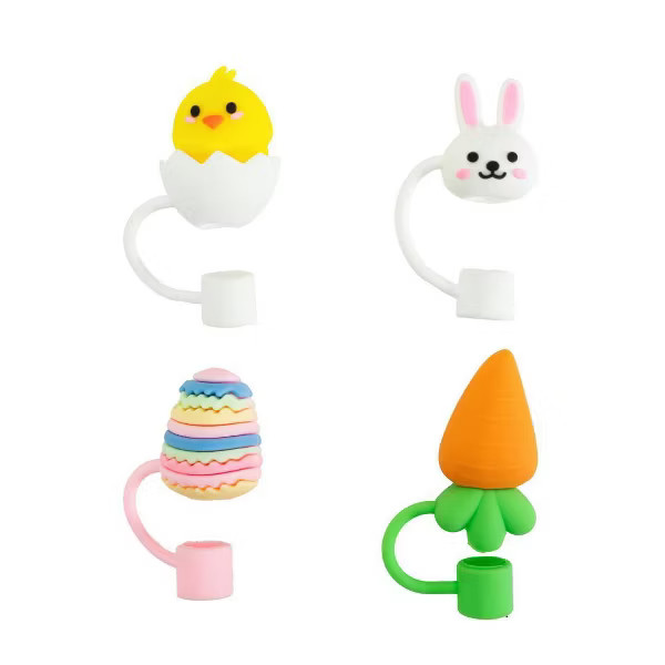 CharCharms 4pk Easter Straw Toppers | Target