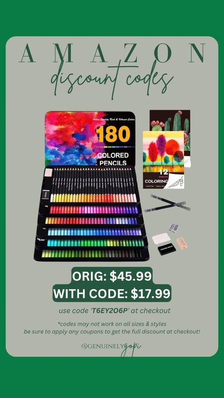 Amazon discount codes, Amazon spring fashion, Amazon spring sale, colored pencils, art essentials, kids activity, on sale

#LTKKids #LTKSaleAlert #LTKFamily