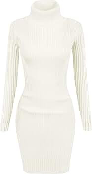 v28 Women Stretchable Korea Turtleneck Knit Long Sleeve Slim Sweater | Amazon (US)