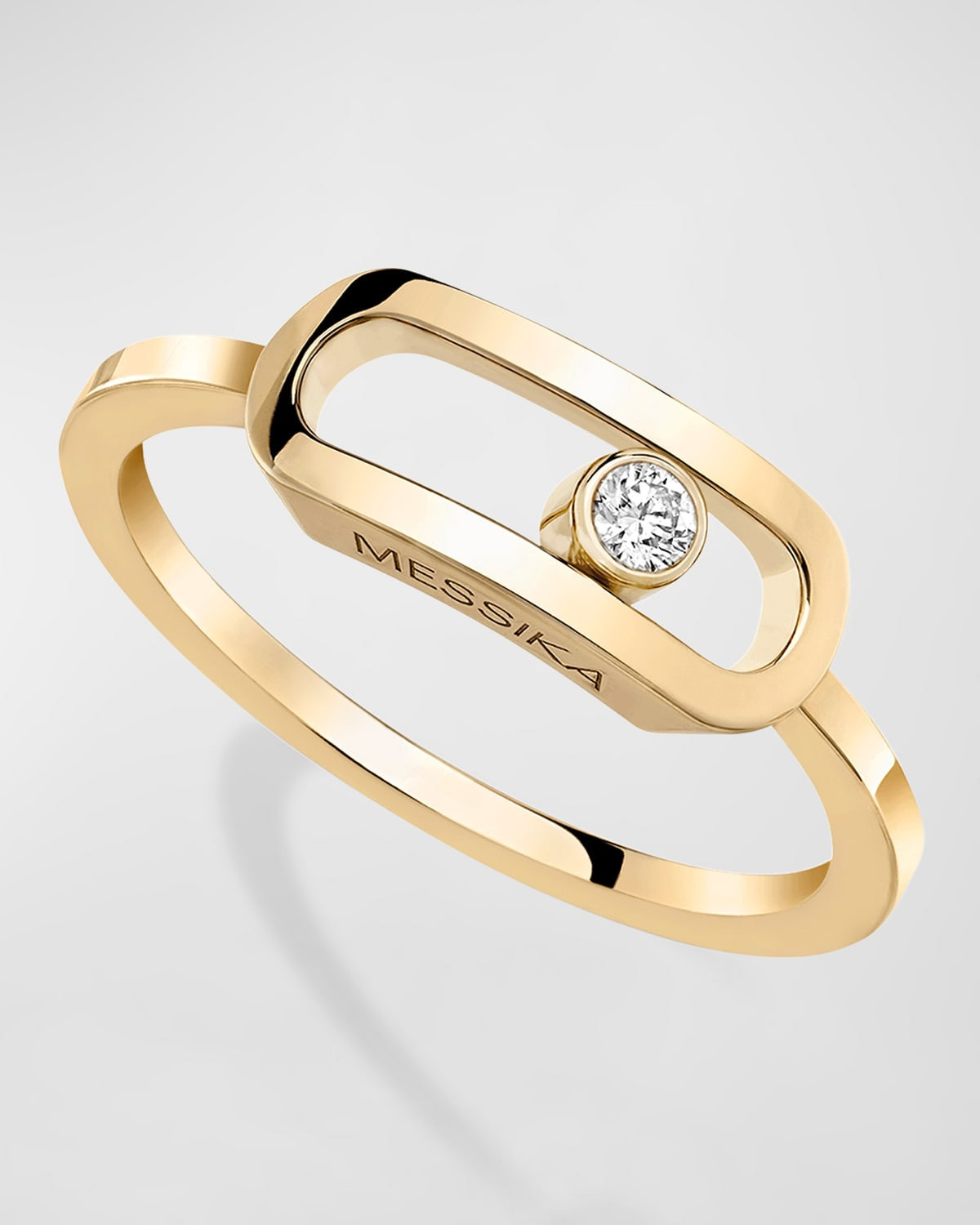 Move Uno 18K Yellow Gold Diamond Bezel Ring, EU 54 / US 6.75 | Neiman Marcus