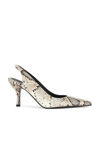 Magda Butrym Snake Low Slingback Heel in Grey | FWRD 