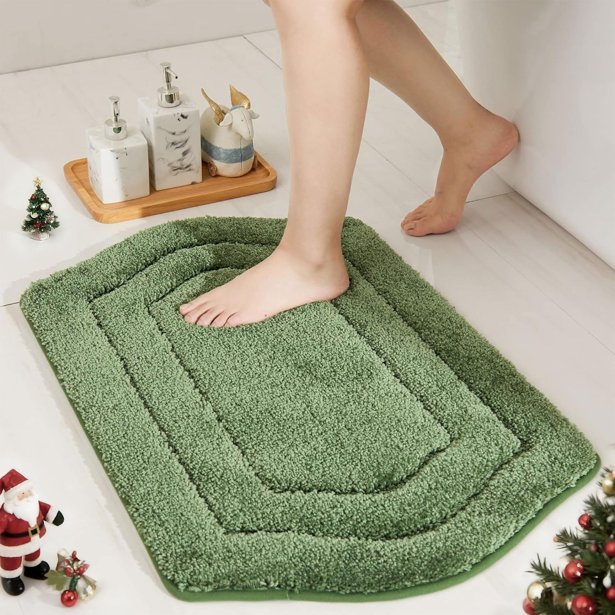 COSY HOMEER Extra Thick Bath Rugs for Bathroom - Anti-Slip Bath Linen Sets Mats Soft Plush 100% S... | Amazon (US)