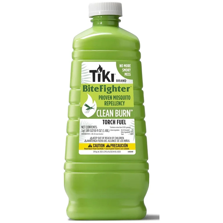 TIKI Clean Burn Torch Fuel, 50 oz, Smokeless, Low-Soot Citronella Mosquito Repellent, Plant-Based... | Walmart (US)