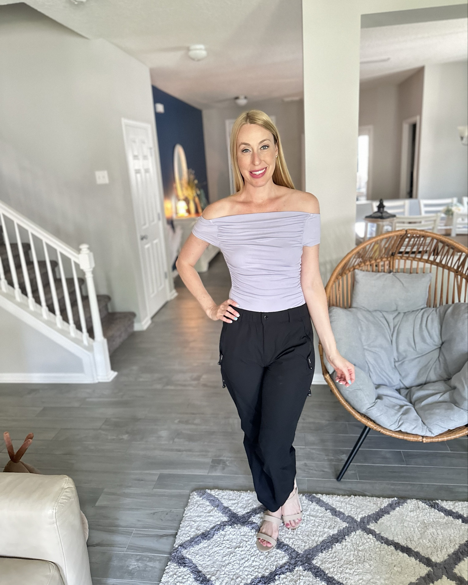 Bodysuit for summer 
🩵 this bodysuit is so comfortable, stretchy and perfect to pair with pants, trousers, shirts and more
💙 wearing size small

#LTKStyleTip #LTKFindsUnder50 #LTKWorkwear