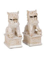 Set Of 2 6.5x9x16.5 Ceramic Fu Dog Bookends | TJ Maxx