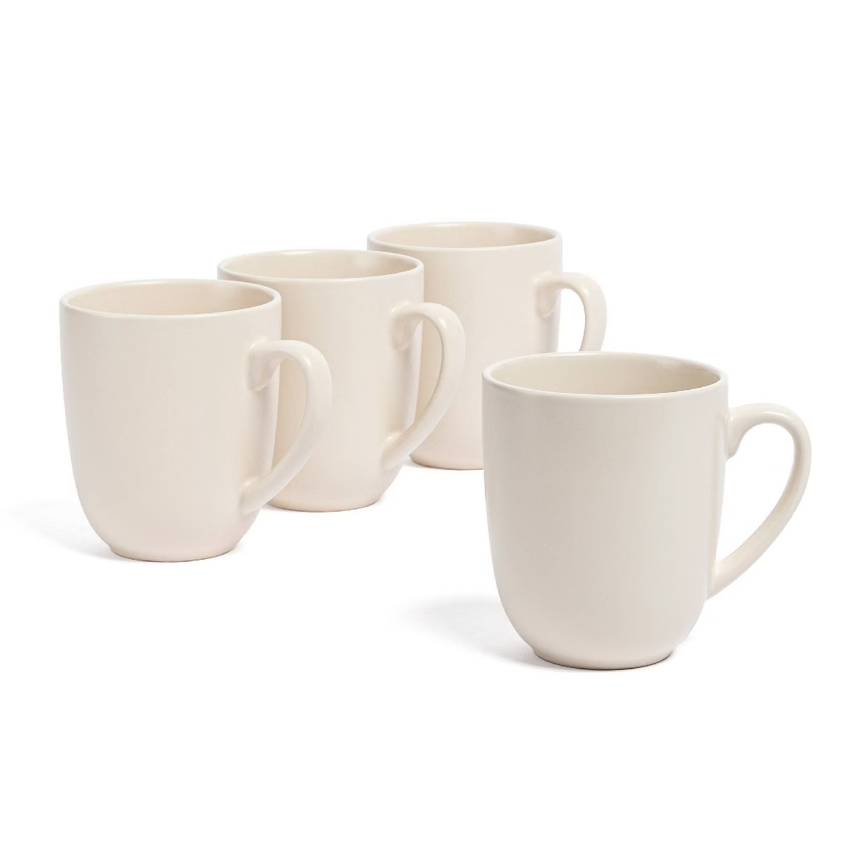over&back Set of 4 15oz Coupe Hand-Finished Stoneware Mugs Semi-Matte | Target