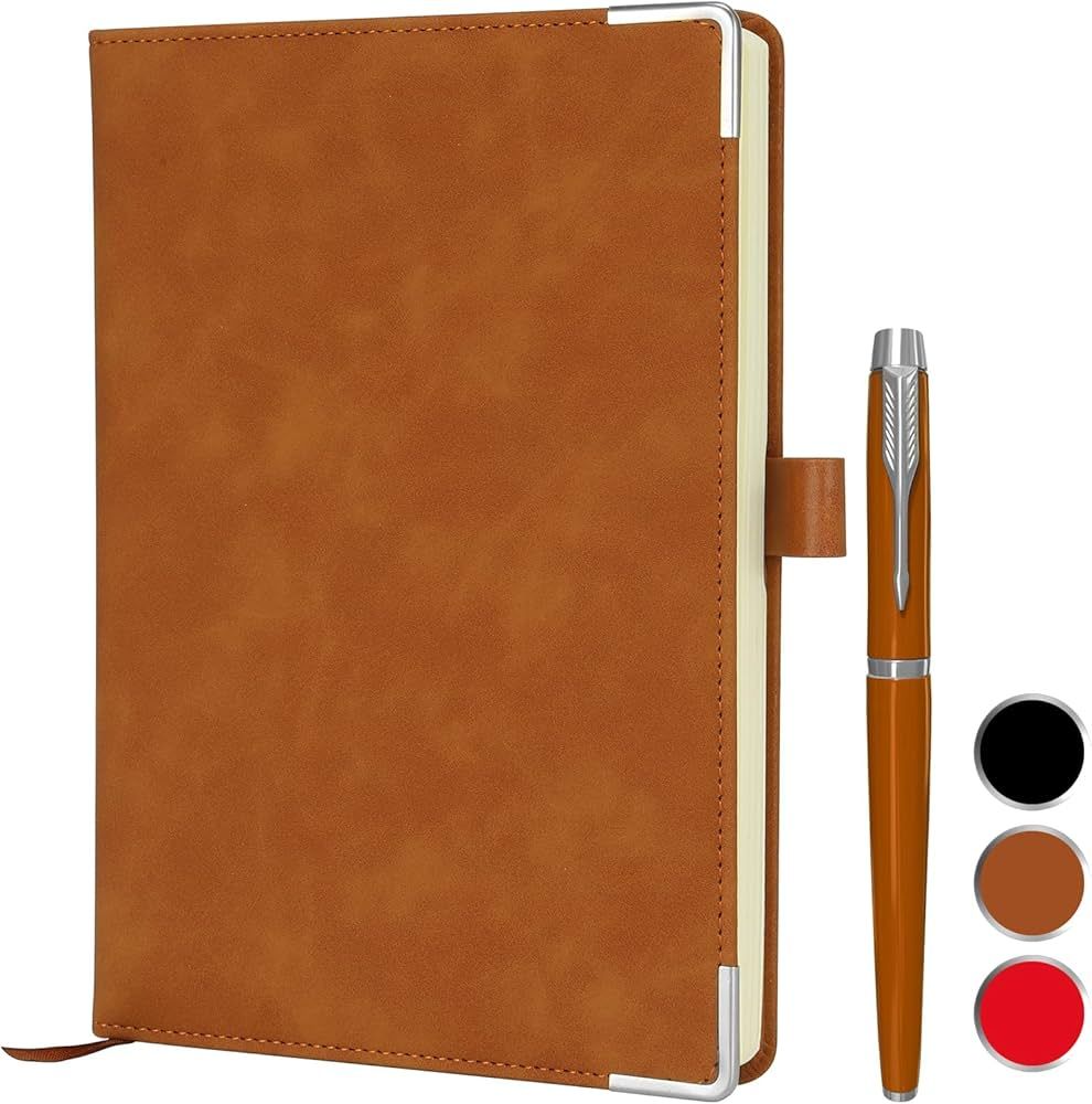 AYZ Faux Leather Notebook Journal with Pen - 100 Pages, Smooth Writing - Ideal for Students and P... | Amazon (US)