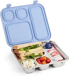 Elk and Friends Kids Stainless Steel Bento Box with Silicone Lid | Leak-proof | Toddler Lunch Con... | Amazon (US)