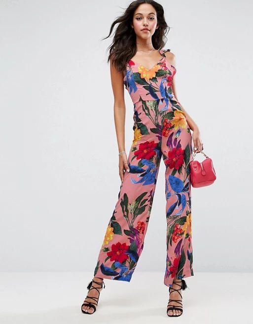 ASOS Ruffle Jumpsuit in Floral Print with Tie BackOut of stock :-(MORE FROM: | ASOS UK