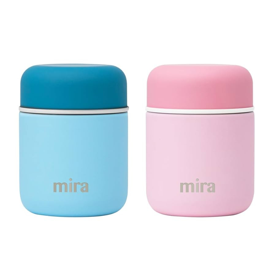 MIRA 2 Pack Insulated Food Jar Thermo for Hot Food & Soup, Compact Stainless Steel Vacuum Lunch C... | Amazon (US)