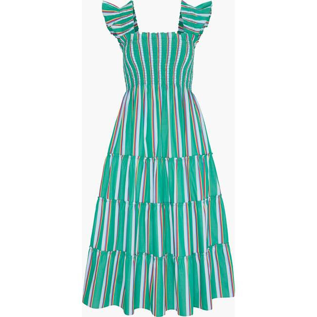 Hill House Home | The Ellie Nap Dress, Sunset Stripe (Green, Size Small) | Maisonette | Maisonette