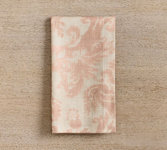 Stella Damask Organic Cotton Napkins - Set of 4 | Pottery Barn (US)