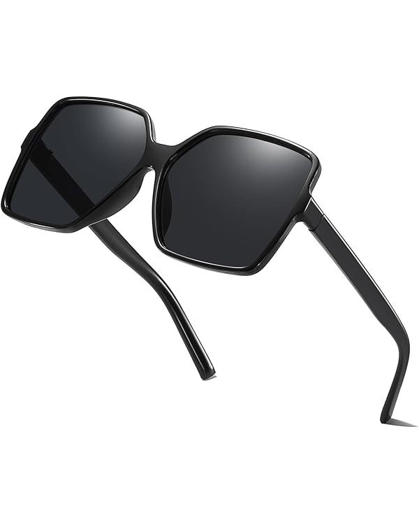 Women's Chic Square Oversized Sunglasses Big Large Wide Fashion Shades for Women Men 100% UV Prot... | Amazon (US)