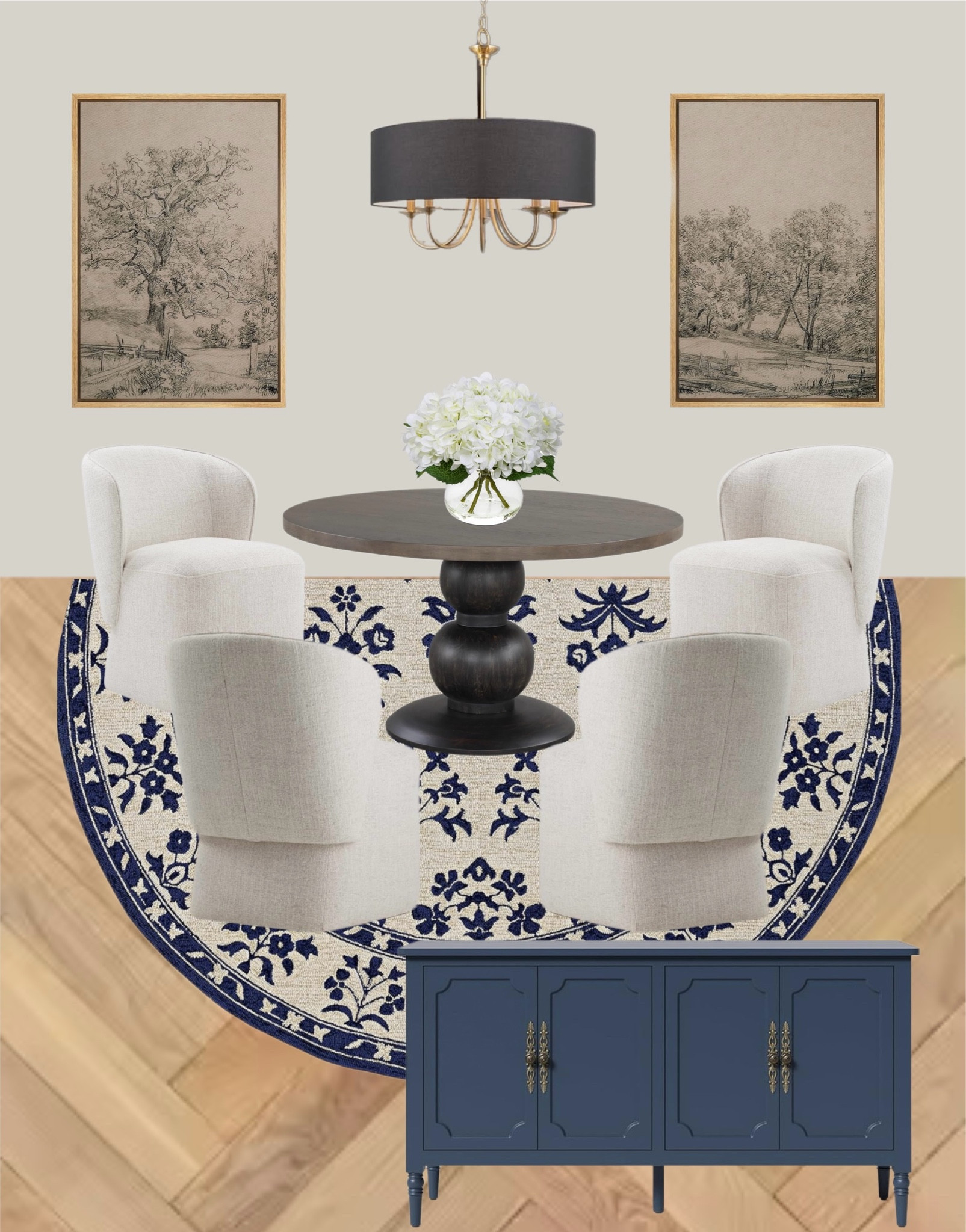 Amazon room template
Room design
Interior design
Dining room table
Dining chairs
Buffet
Navy sideboard 
Navy room
Navy and cream rug
Cream chair
Black chandelier 
Painting wall art

#LTKSaleAlert #LTKHome #LTKMostLoved
