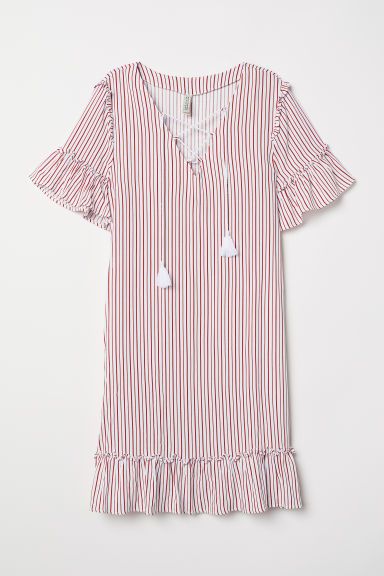 H & M - Dress with Lacing - White | H&M (US)