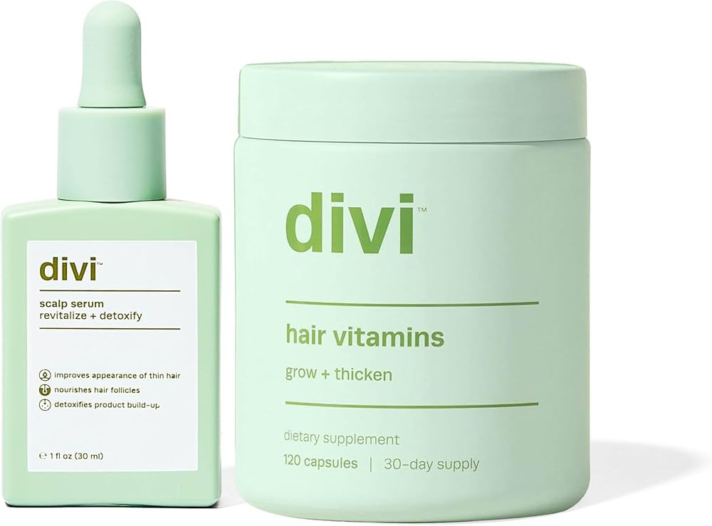 divi Healthy Hair Bundle: Scalp Serum 1 fl oz and Hair Vitamins, 30-Day Supply | Amazon (US)