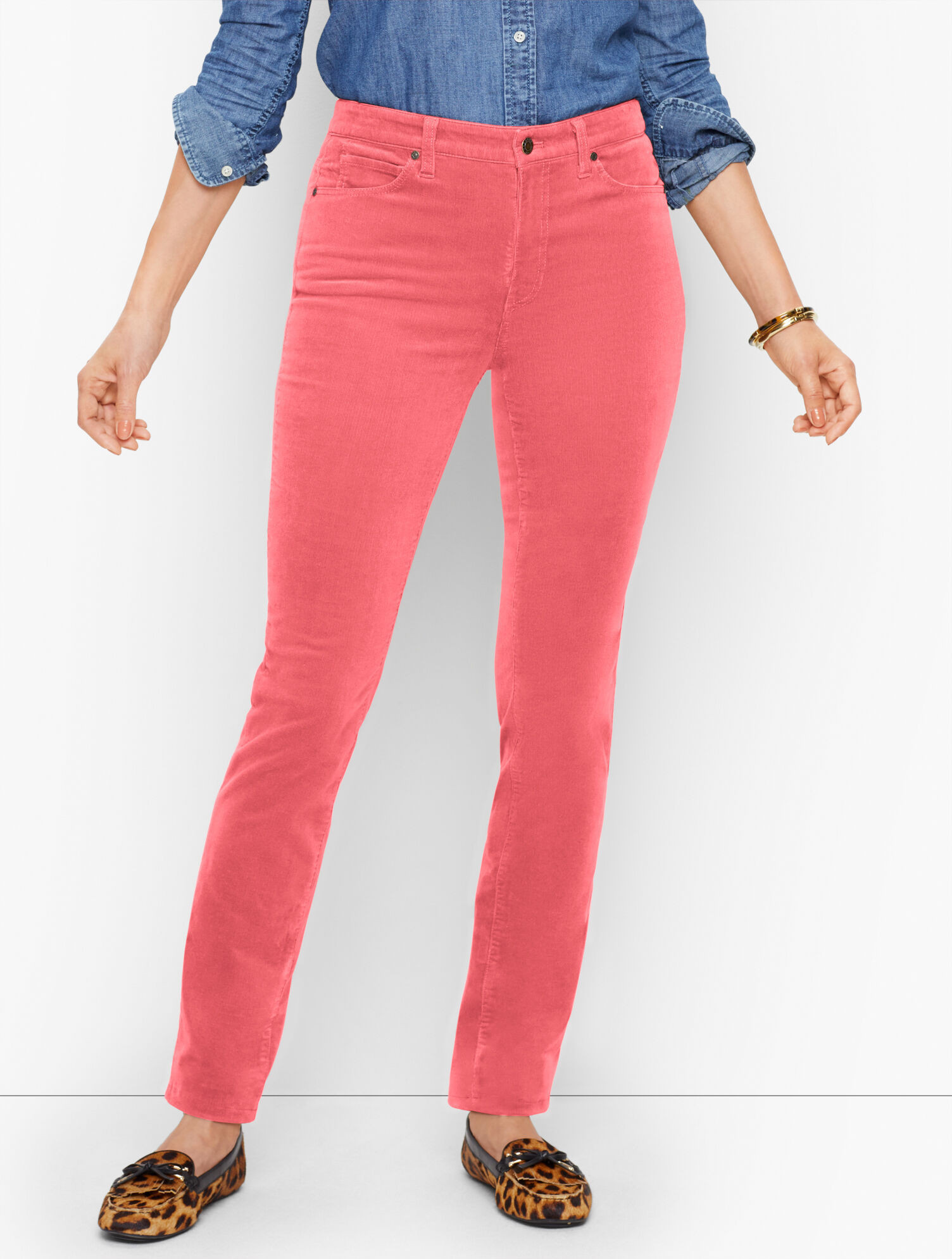 Stretch Corduroy Straight Leg Pants - Curvy Fit | Talbots