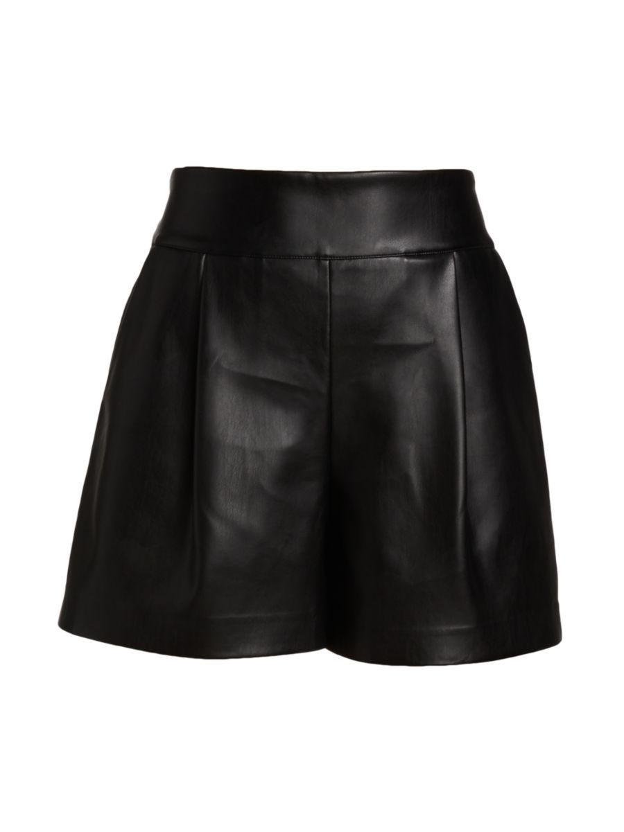 Faux Leather Pleated Shorts | Saks Fifth Avenue