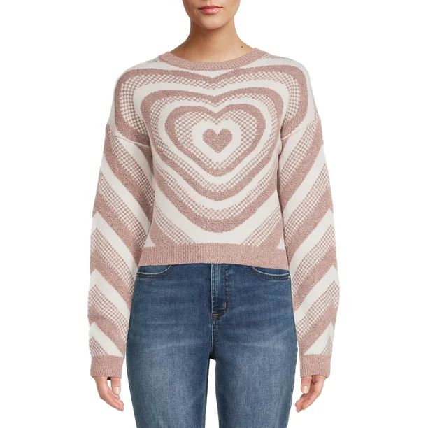 No Boundaries Junior's Jacquard Pullover Sweater - Walmart.com | Walmart (US)