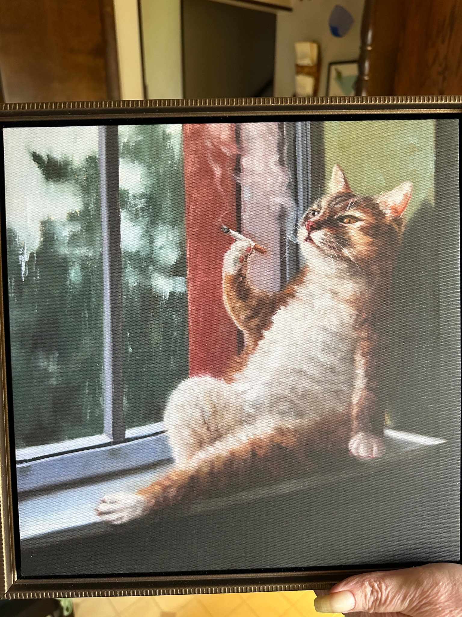 My mom’s new artwork is cracking me up. 😂 

#LTKdayinmylife #LTKHome