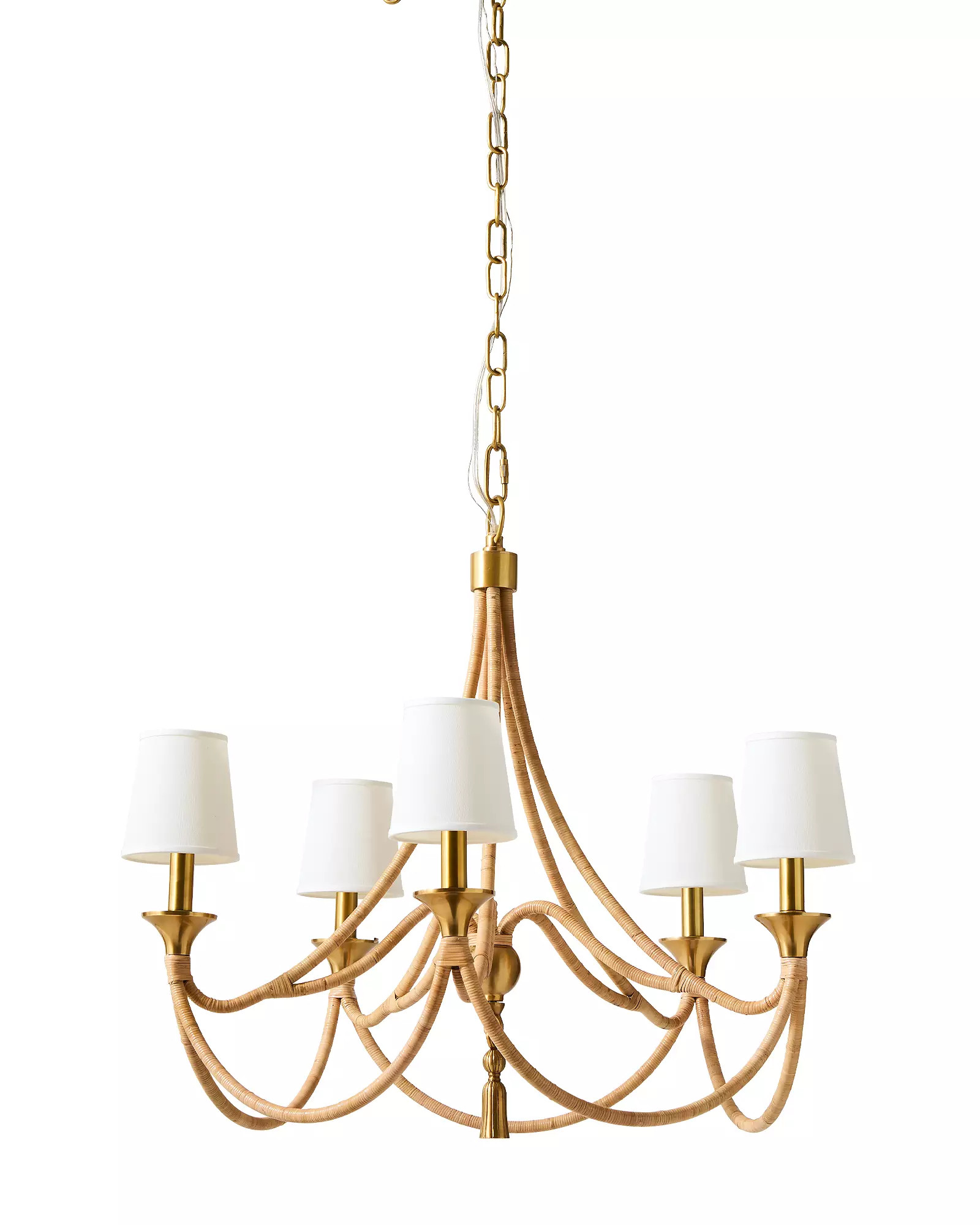 Carneros Rattan Chandelier | Serena and Lily