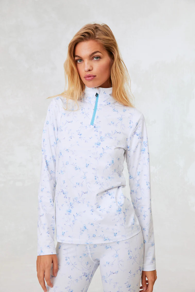 Bogner x LoveShackFancy Ilvy Quarter Zip Top | LOVESHACKFANCY