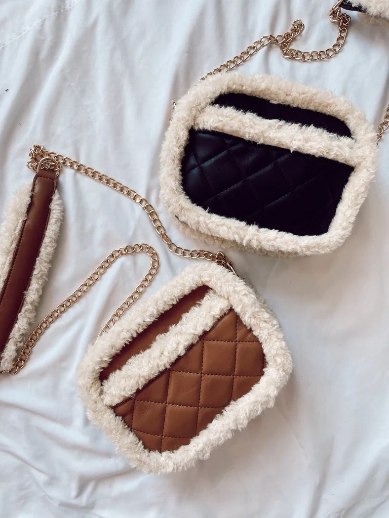 Quilted Sherpa Crossbody Bags | She Is Boutique