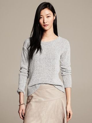 Banana Republic Heritage Marled Pullover - Grey | Banana Republic US