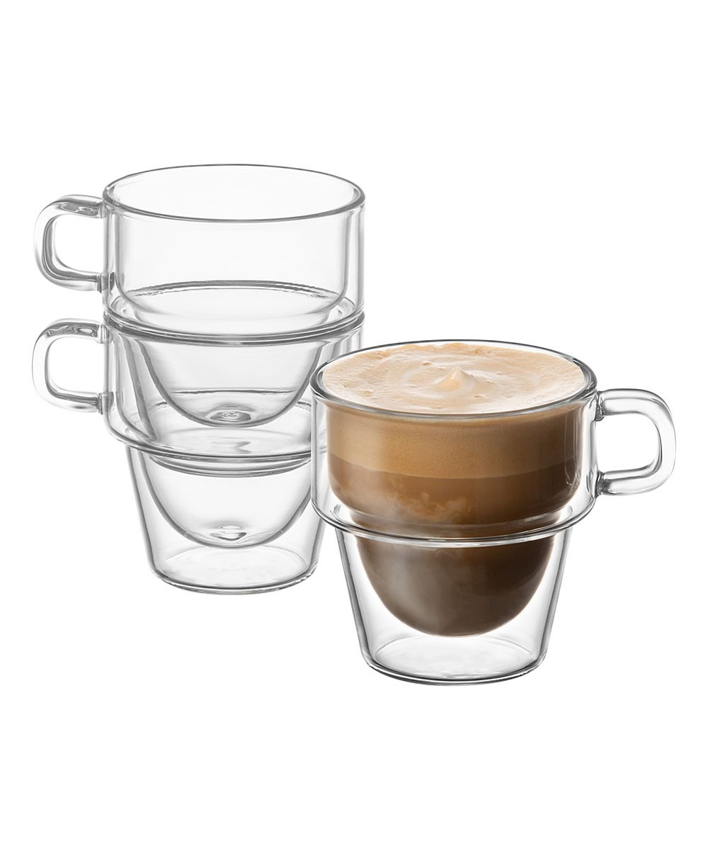 JoyJolt Mugs - 11.5-Oz. Stoiva Stackable Double-Wall Mug - Set of Four | Zulily