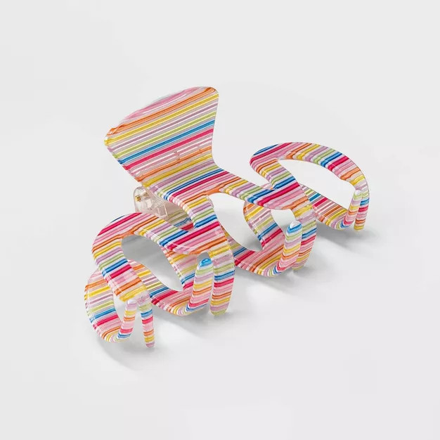Rainbow Striped Hair Claw Clip - Wild Fable™ | Target