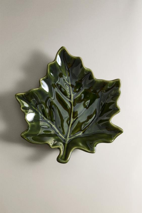 STONEWARE MINI LEAF PLATE | Zara US