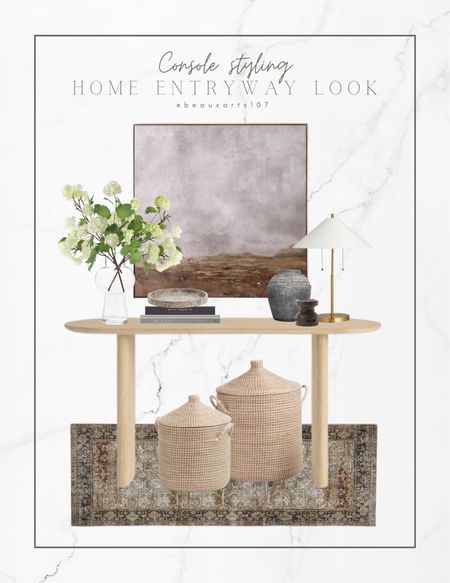 Home entry way console styling look

Entryway decor, entryway storage, storage baskets, vases, faux flowers, faux stems, table lamp, wall art, marble tray, runner rug and more

#LTKhome #LTKFind #LTKstyletip