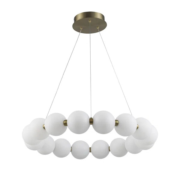 Minza 21 Light Acrylic Dimmable LED Chandelier | Wayfair North America