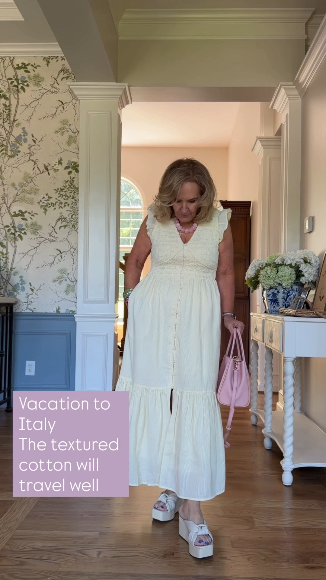 Really great quality dress by @quince 
Wearing a medium other colors available 
Spring dress Italy dress

#LTKOver40 #LTKTravel #LTKootd