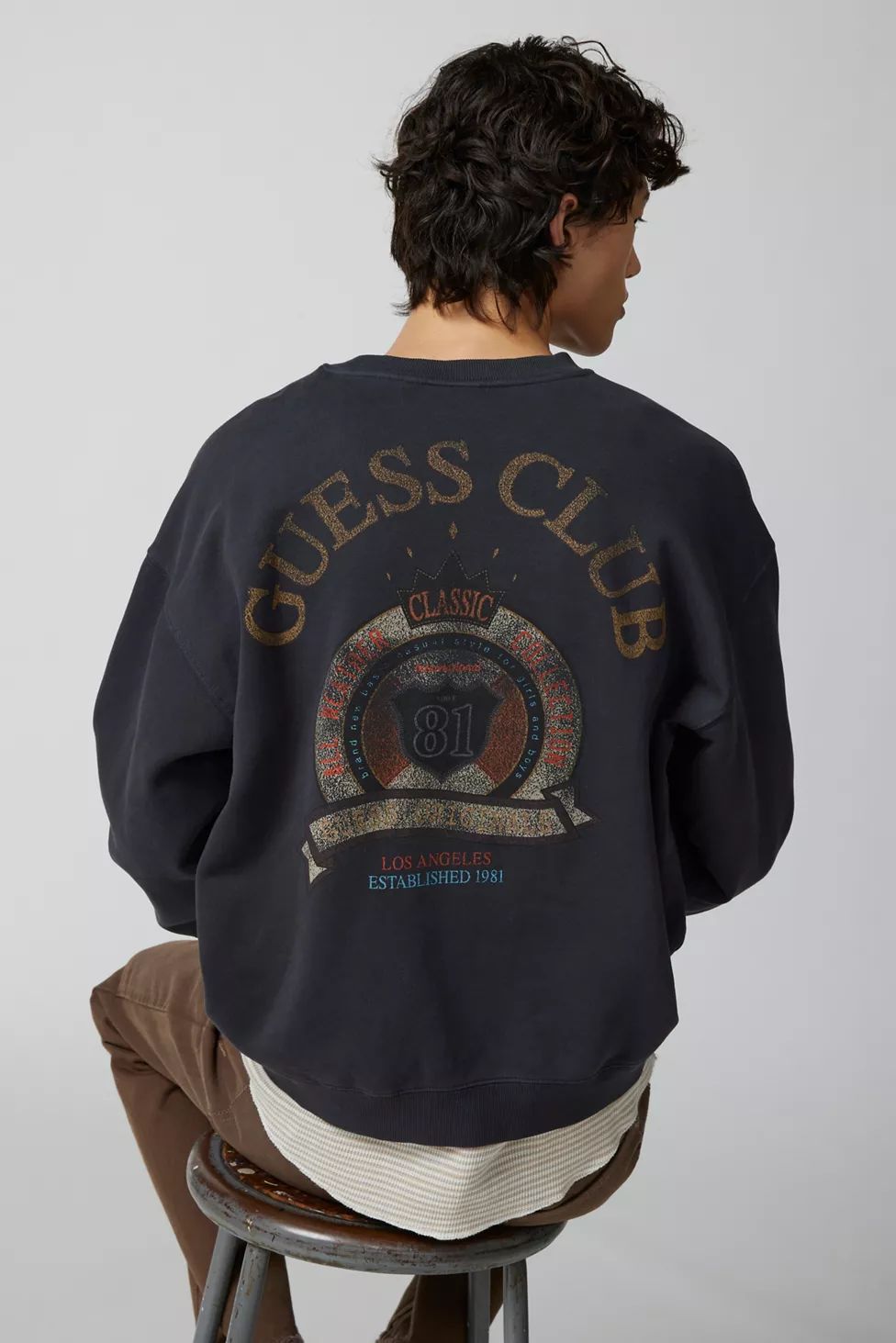 GUESS ORIGINALS Varsity Crew Neck Sweatshirt | Urban Outfitters (US and RoW)