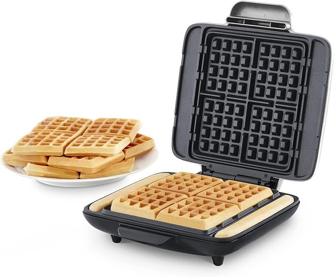 NO-DRIP WAFFLE MAKER: This DASH No-Drip Waffle Maker features four waffle molds on a single plate... | Amazon (US)